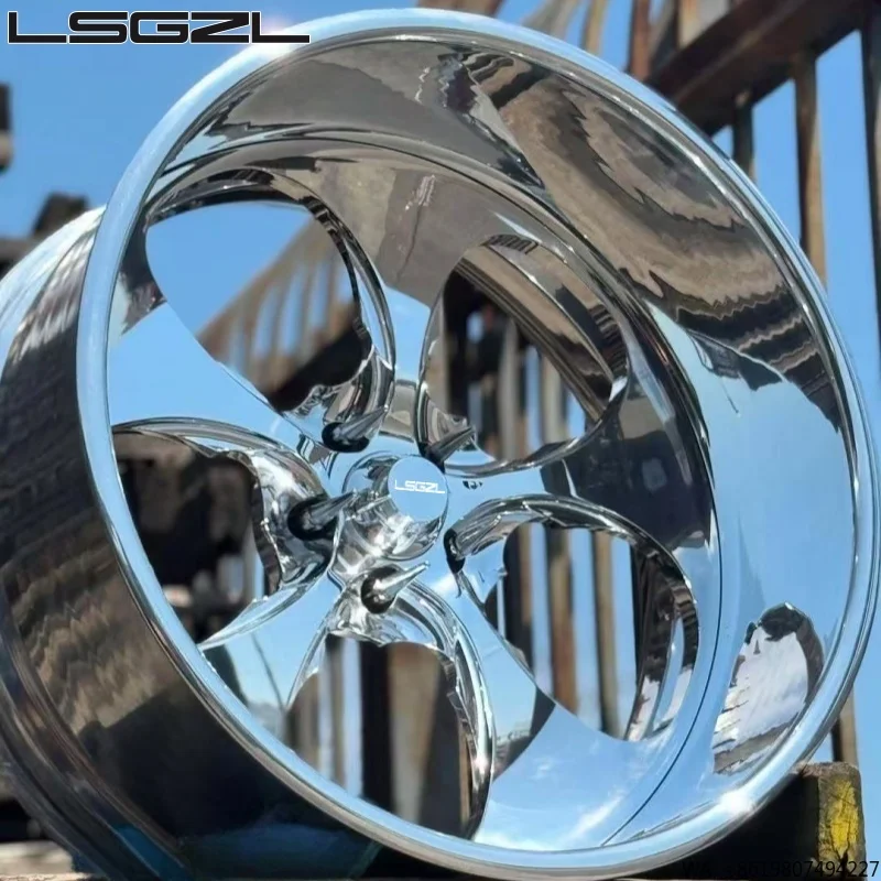 

LSGZL Custom 2-Piece 3-piece Chrome Deep Dish Forged Alloy Rim 5x114.3 5x130 5x120 17-24 Inch Wheels