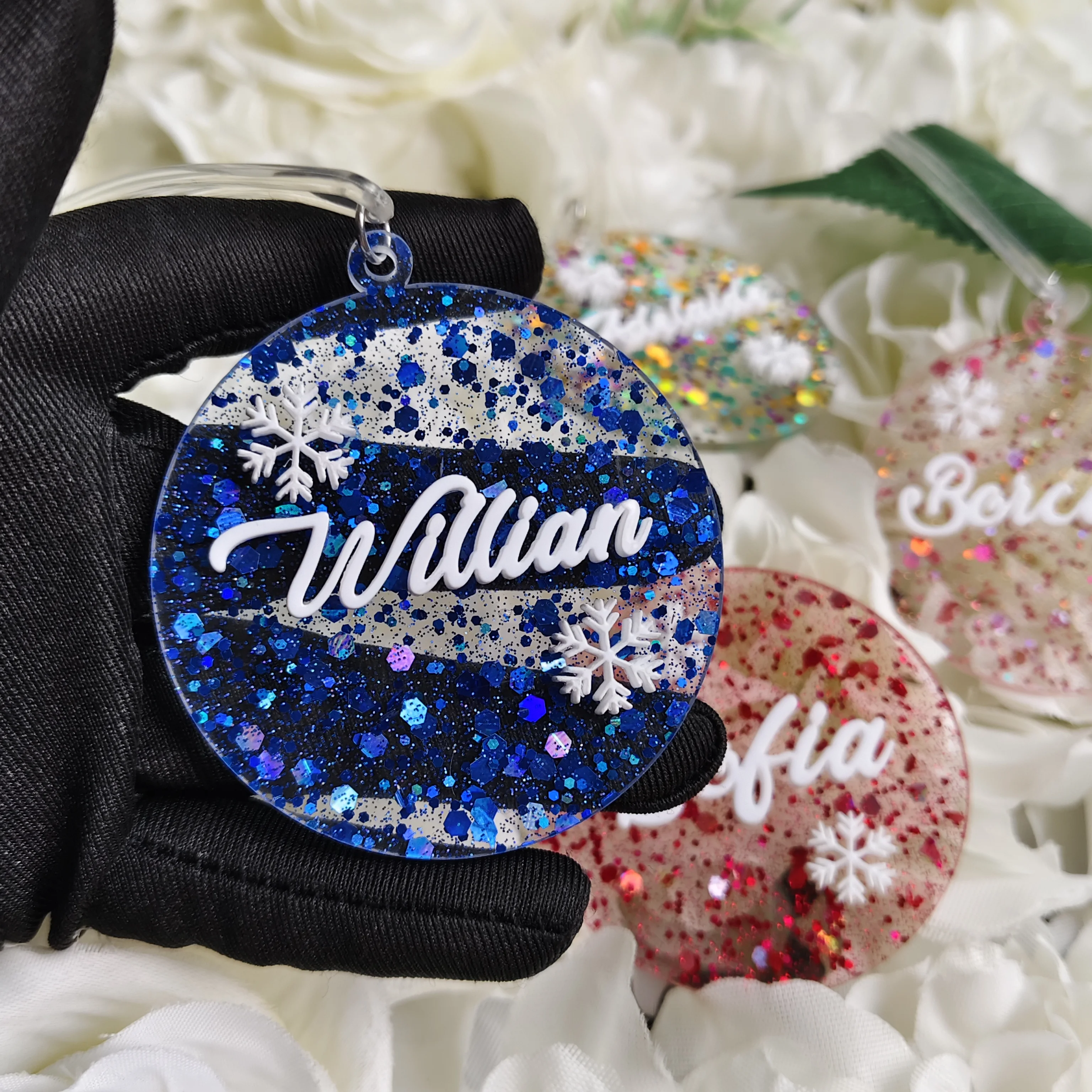 

DHQH оптовая продажа индивидуальное имя сверкающий фон кулон персонализированный кулон с буквами рождественский подарок от производителя прямые продажи