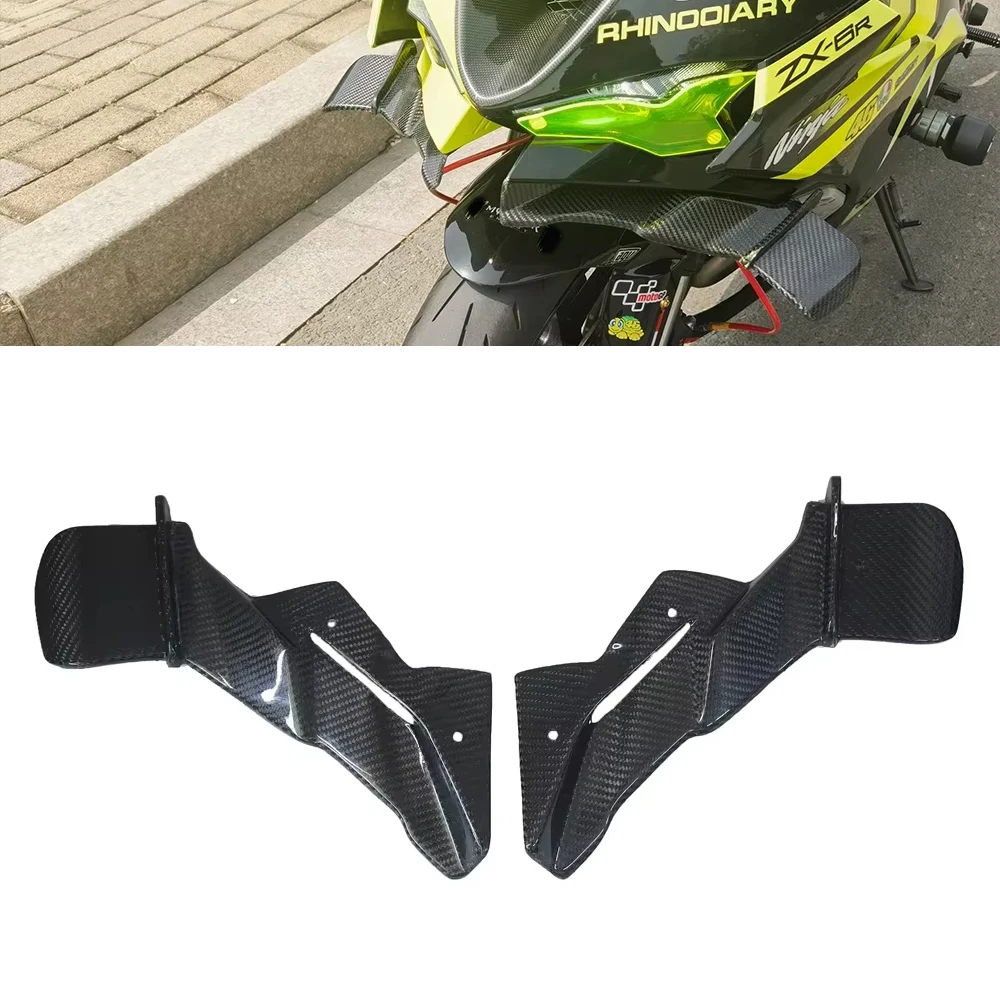 

Motorcycle Fairing Front Nose Middle Piece 100% 3K Carbon Fiber For Kawasaki Ninja ZX-6R 2024 2025, Accessories