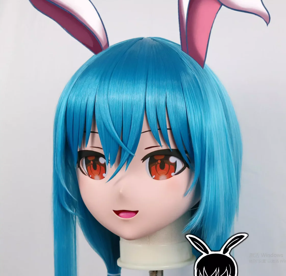 

(RB243902)Customize Lockable Full Head Resin Cartoon Cosplay Japanese Character Anime Role Play Kigurumi Mask With Back Shell