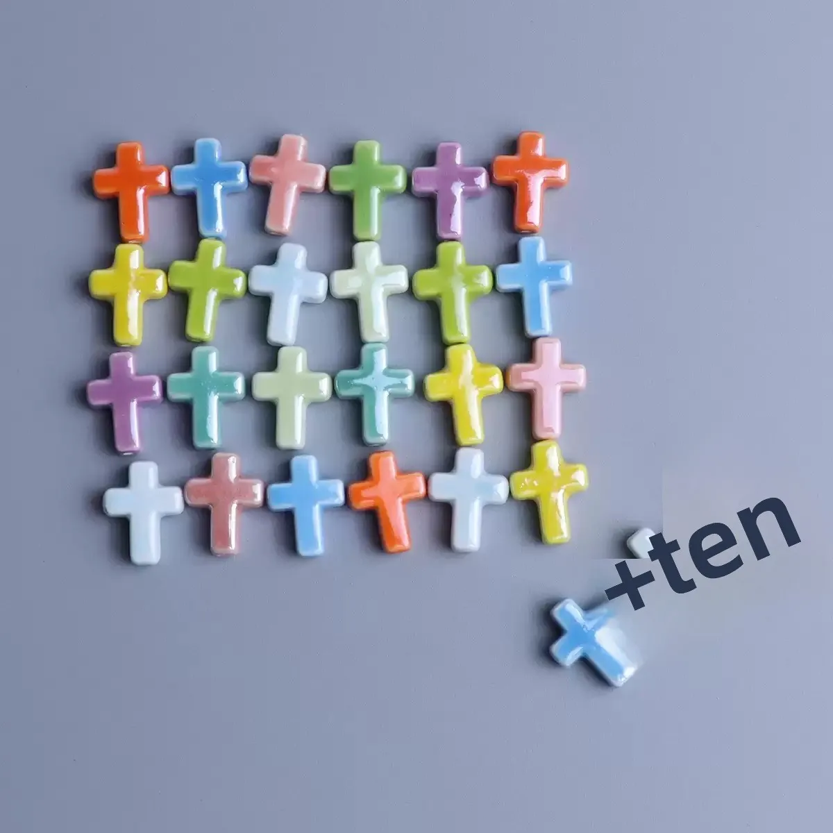 

Милые керамические бусины-крестики для браслетов своими руками, материалы для плетения, модные аксессуары, ювелирные принадлежности, бусины ручной работы