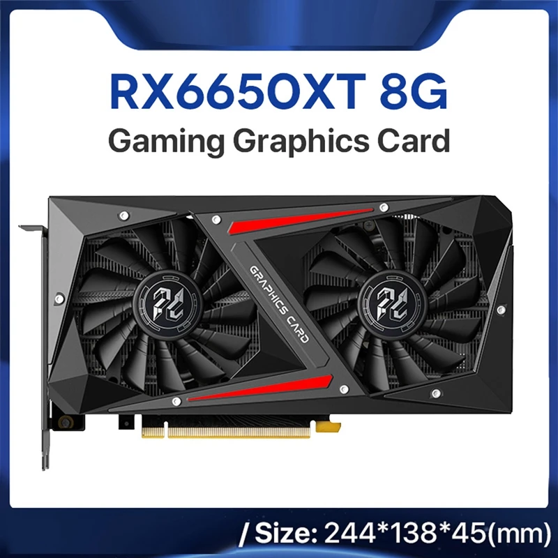 

1 PCS RX6650 XT Graphics Card 8G GDDR6 Video Cards Graphics Card PC Black