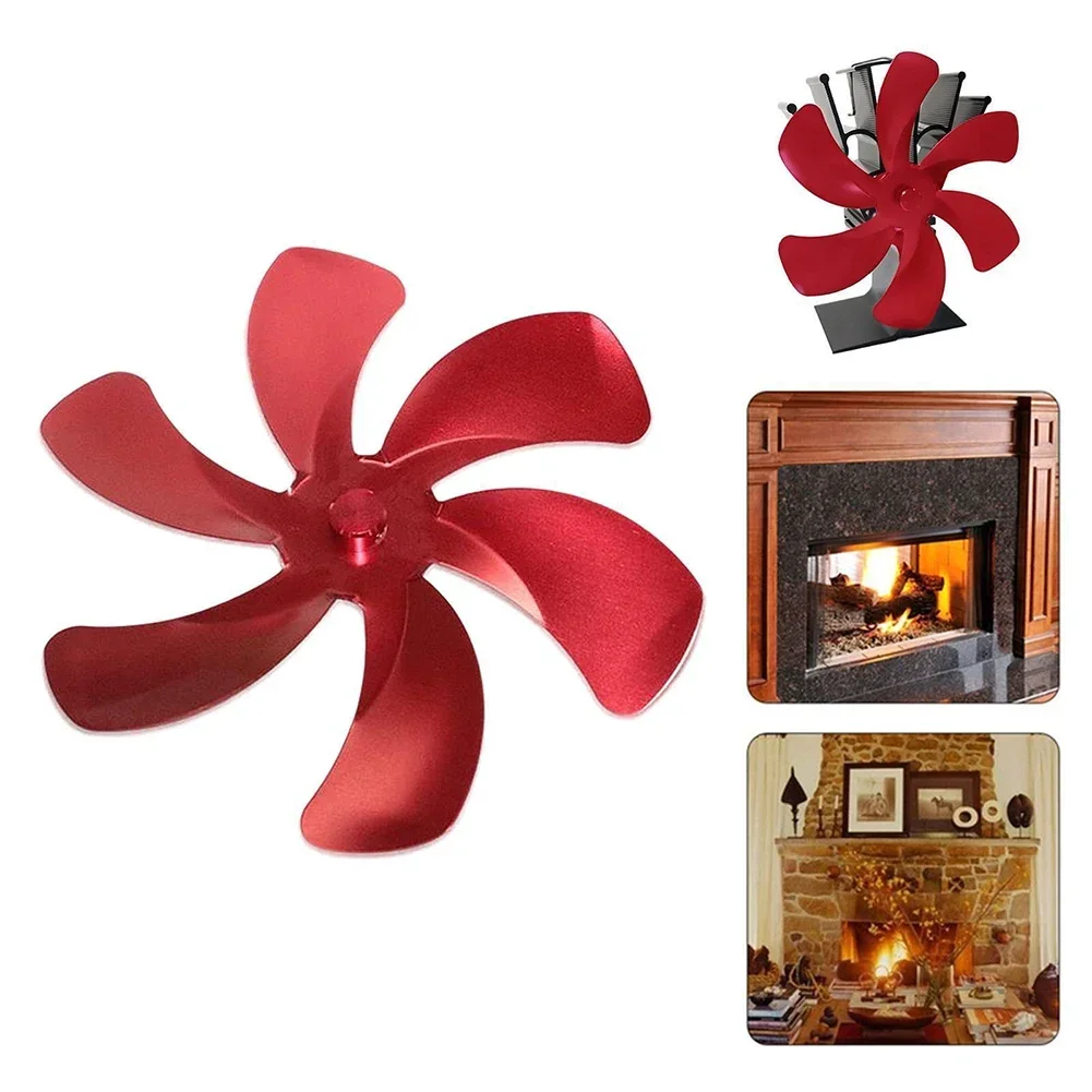 Stoves Part Fan Baldes For Wood 1pcs Aluminum Alloy Fireplace Fan Heat Powered Burner Fan Blade Large Air Volume