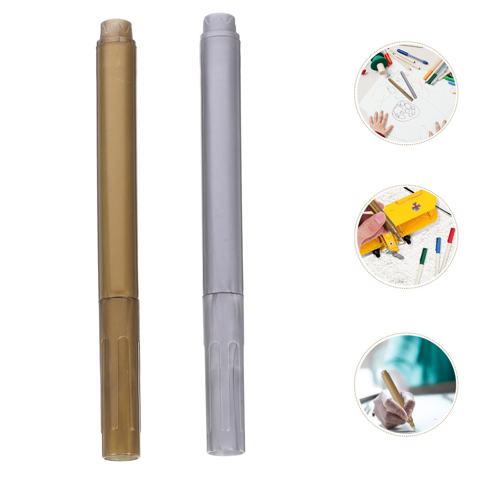 6Pcs Paint Pen Set Precise Application for Stone Wood Glass DIY Projects Wine Glass Markers Washable Paint Pen