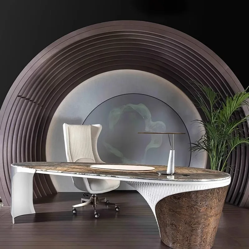 Marble desk lamp, bedroom study bedside lamp