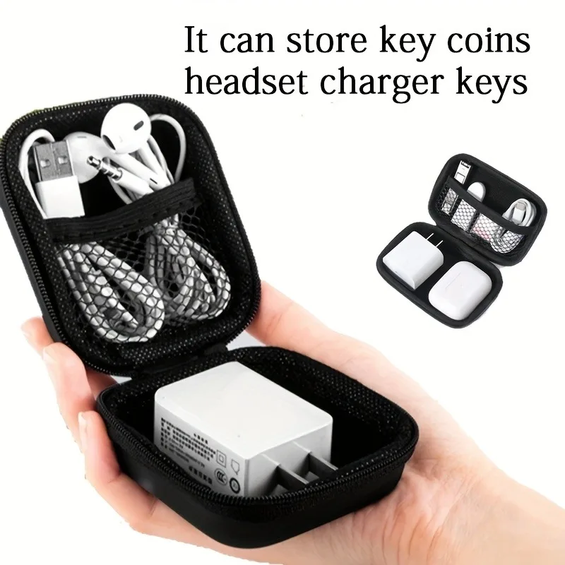 New Cute Solid Color Earphone Travel Storage Bag Charger Storage Case Phone For iPad Charger Charging Travel Cable Storage Box