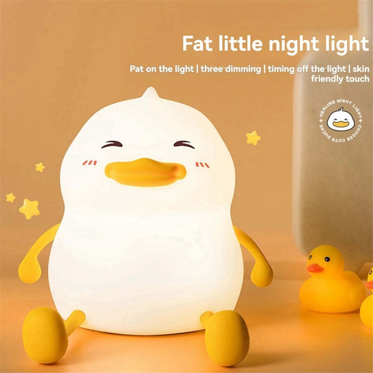 Night Light Usb Charging Mobile Phone Holder Pat Light Bedroom Bedside Sleeping Fat Duck Night Light