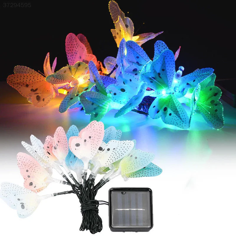 LED Fiber Optic Light String 4 6M Fairy Lights Decorative Solar Powered Party Decoration Outdoor Holiday Garden