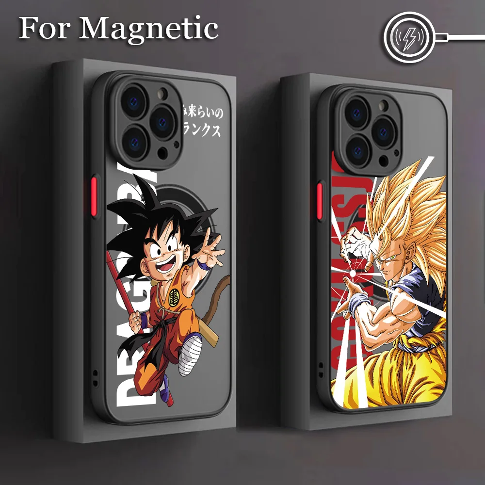Handyhülle für Samsung Galaxy S26 S25 S24 S23 S22 S21 S20 FE Plus Ultra 5G Matte Magnetische Abdeckung Coole Goku Anime Dragon Ball