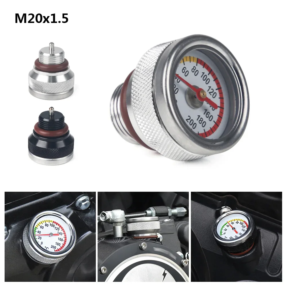 Medidor de Óleo M20x1.5 para Motocicleta, Medidor de Temperatura de Óleo para Haojue TR300 / Harley-Davidson X350, Acessórios para Moto