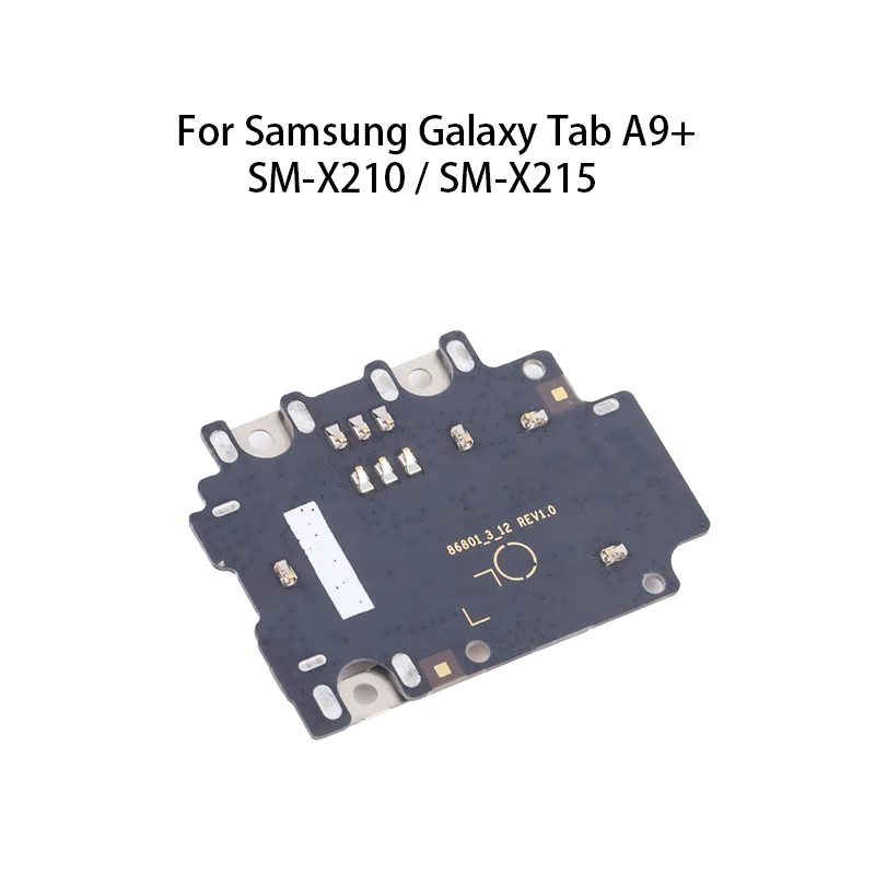 Gefenis Sim Card Reader Tray Flex Cable Socket Slot Holder Connector Contact Plug For Samsung Galaxy Tab A9+ SM-X210 / SM-X215