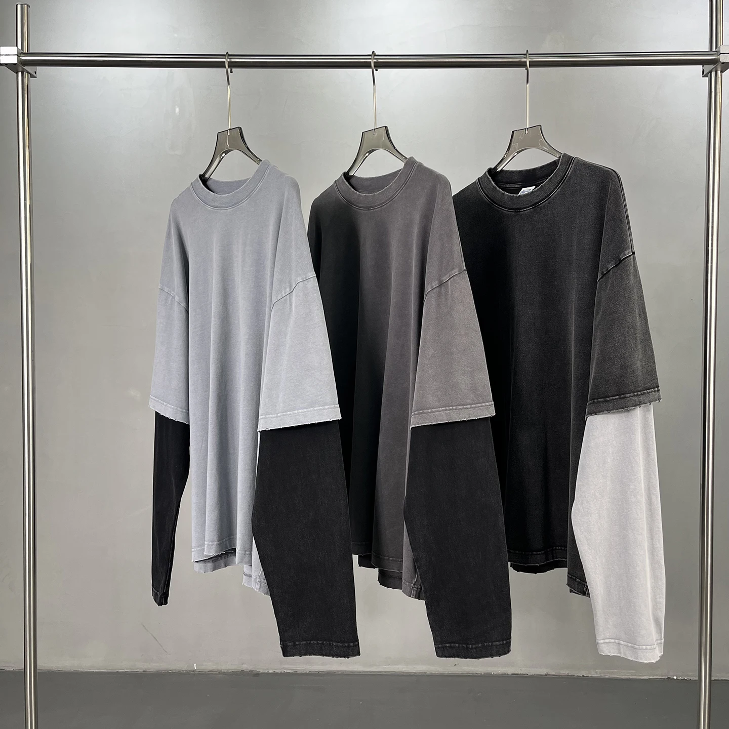 

Waed Vintage Long Sve T-irt Autumn Winter Casual Loose Fit Color Blo Men Women Top Artiemaster Brand round Ne Pull...