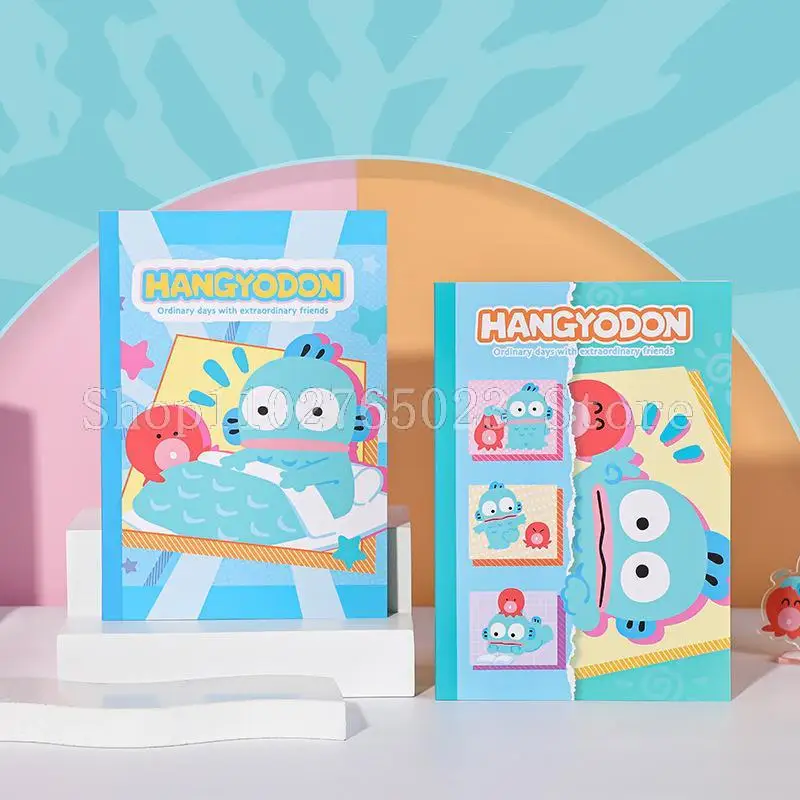 카와이 산리오 한요돈 A5 노트북 애니메이션 피규어, 무선 퍼펙트 바운드 메시지 메모, 학생 용품, 어린이 선물, 세트당 2 개