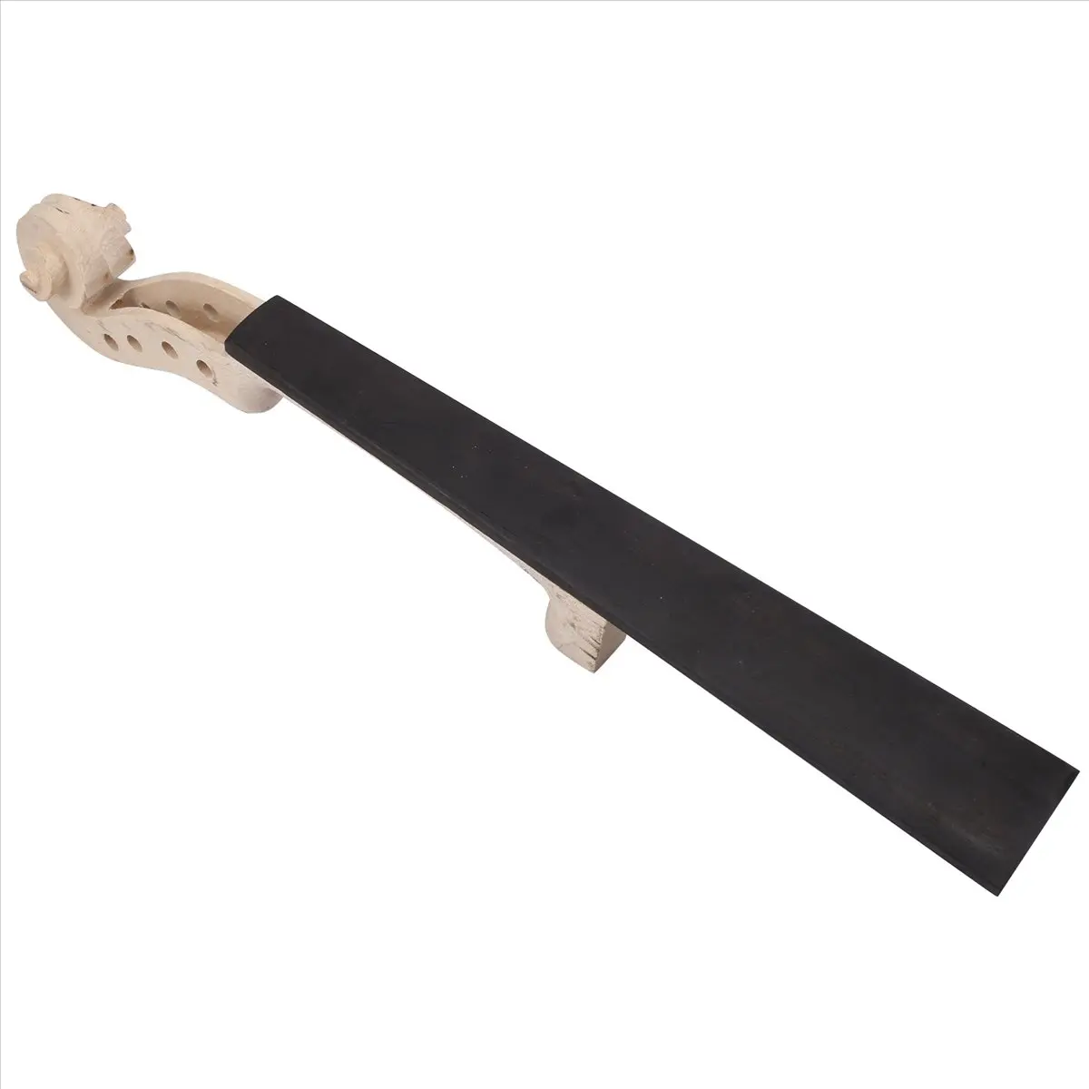 TUREBG 4/4 Size Maple Violin Neck Ebony Fingerboard Violin DIY Kit with Hand Carved Scroll
