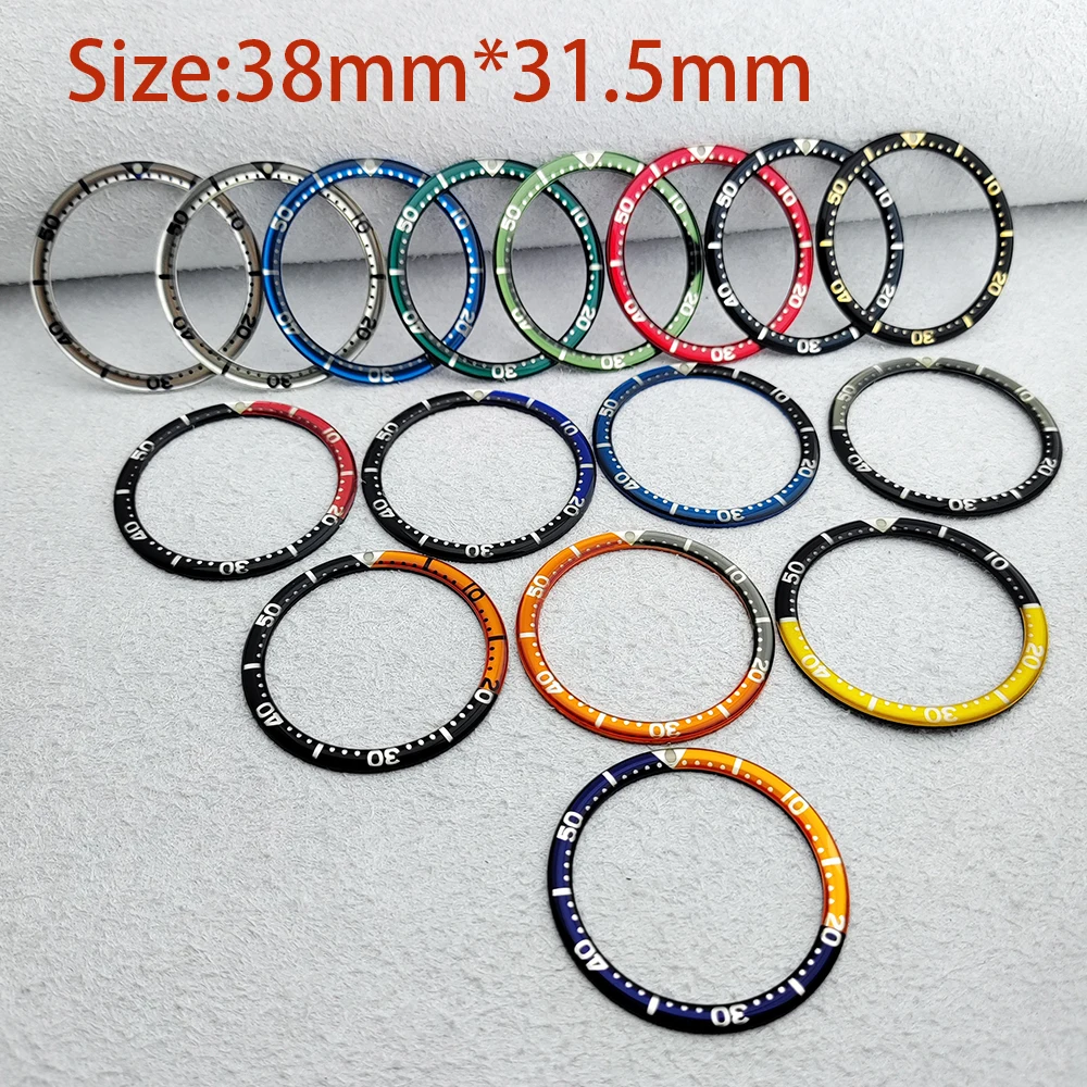 

38mm*31.5mm Watch Bezel Resin Aluminum Bezel Insert For Brand Watch Case SKX007 Replacement of Watch Parts Replace Ring