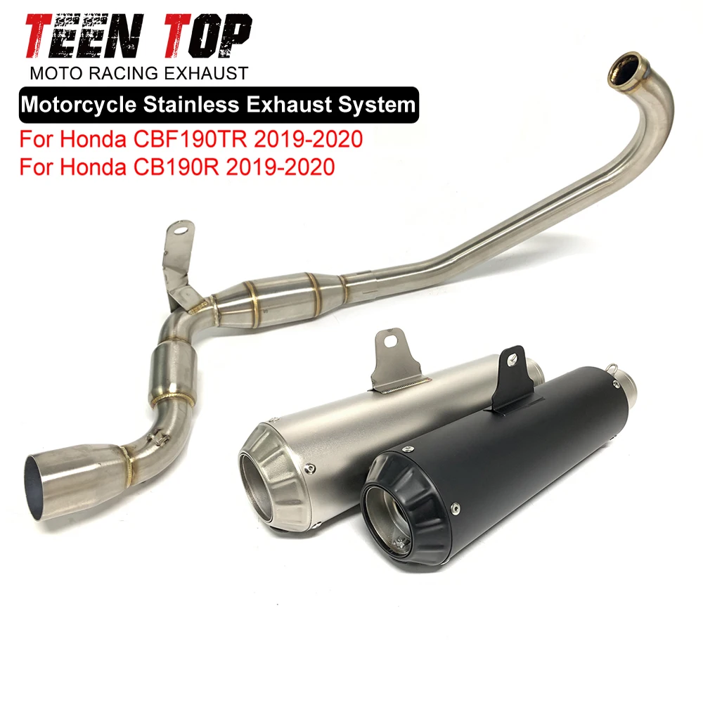 CB190R Exhaust Systems Stainless Steel Motorcycle Escape Front Link Pipe Racing Muffler For Honda CBF190TR 2019-2020 Silencieux