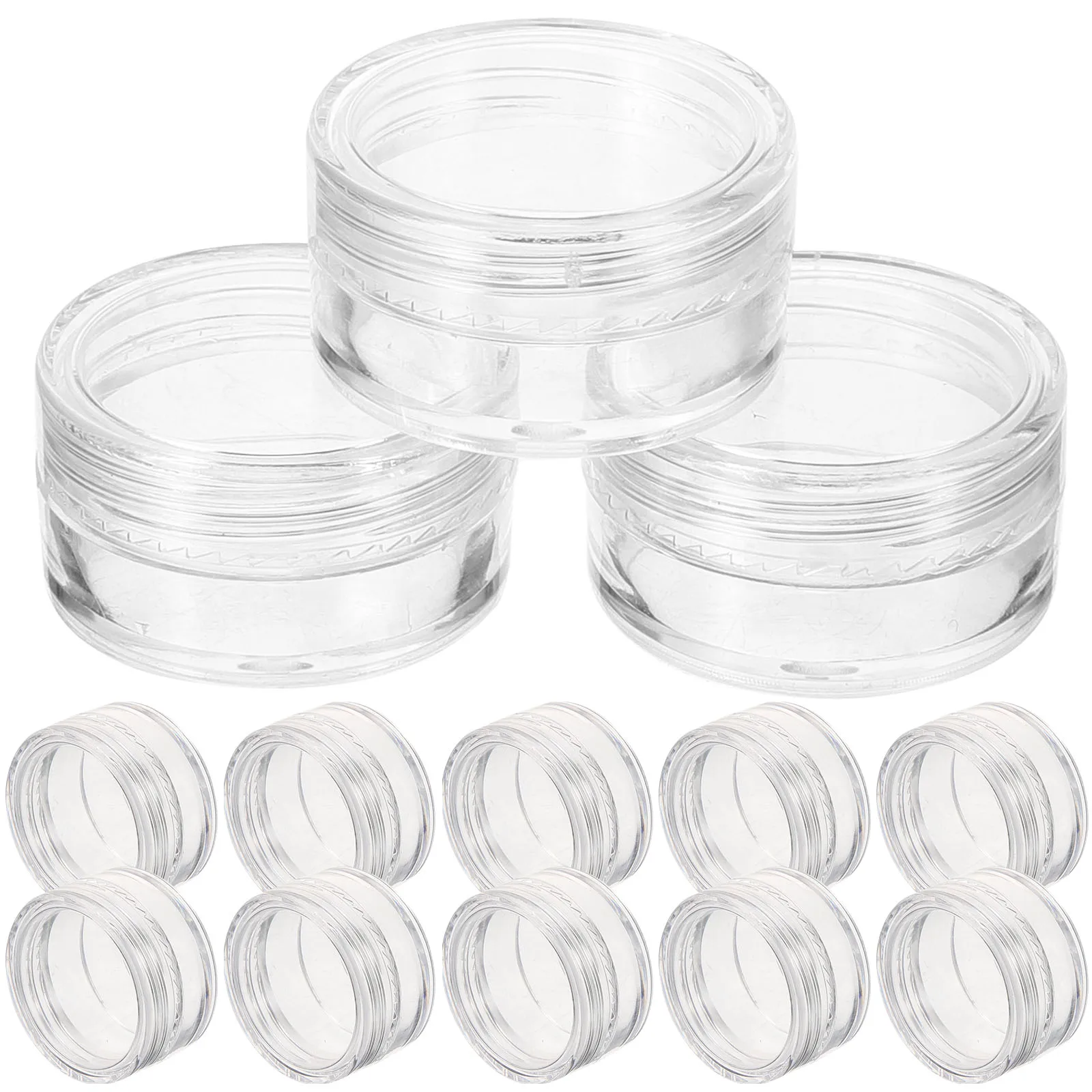 20Pcs Travel Bottles 5G Round Empty Cream Containers Leakproof Portable Refillable Plastic Balm Jars for Makeup
