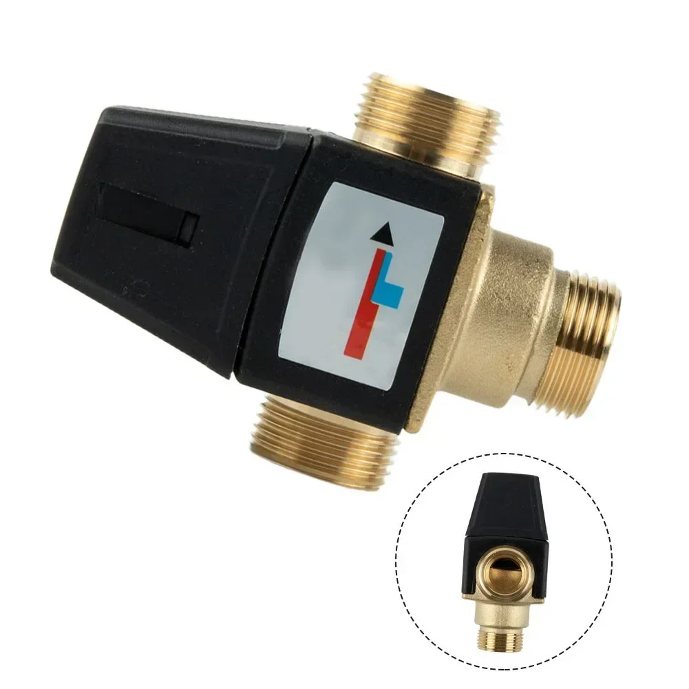 3 Way Thermostatic Mixer Valve DN20/25 Female/Male Thread Brass Thermostatic For 3/4\