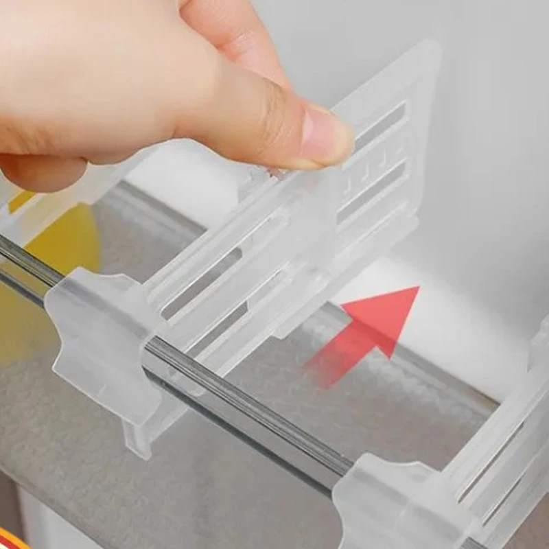 10pcs Refrigerator Space Telescopic Partition Side Door Box Separator Organizer Divider Splint Multi-functional Kitchen Gadgets