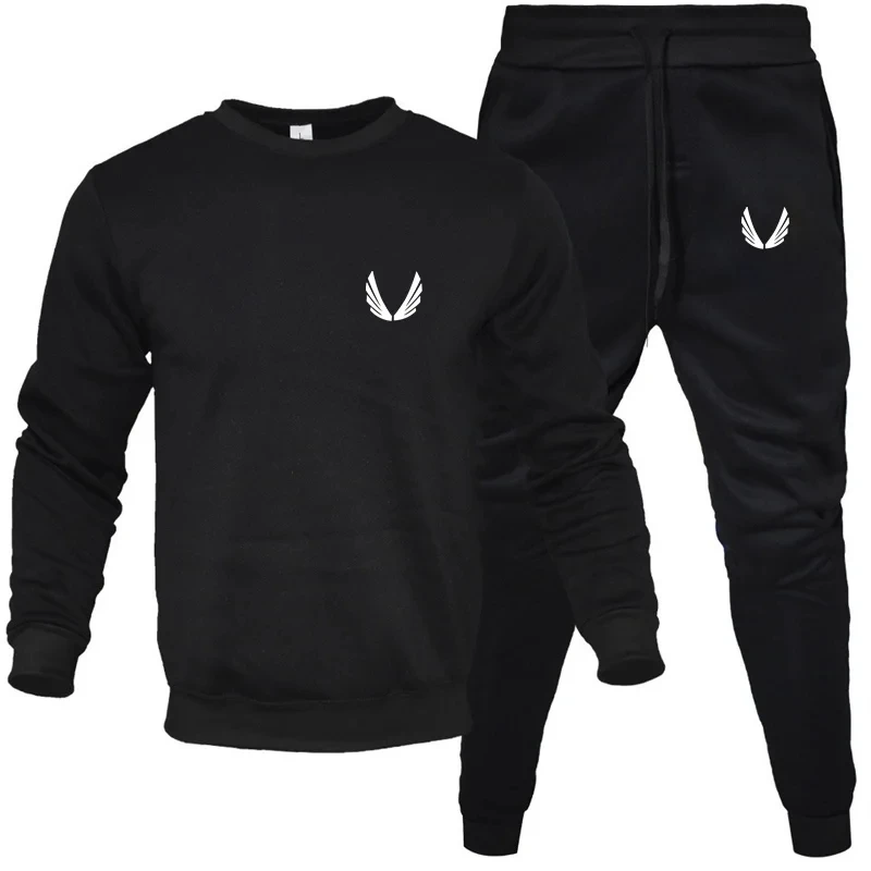 Fashion Sports Suits Mens Tracksuit Brand Hoodies+Sweatpants 2 Piece Set High Quality Autumn Winter Daily Casual Jogging Suit