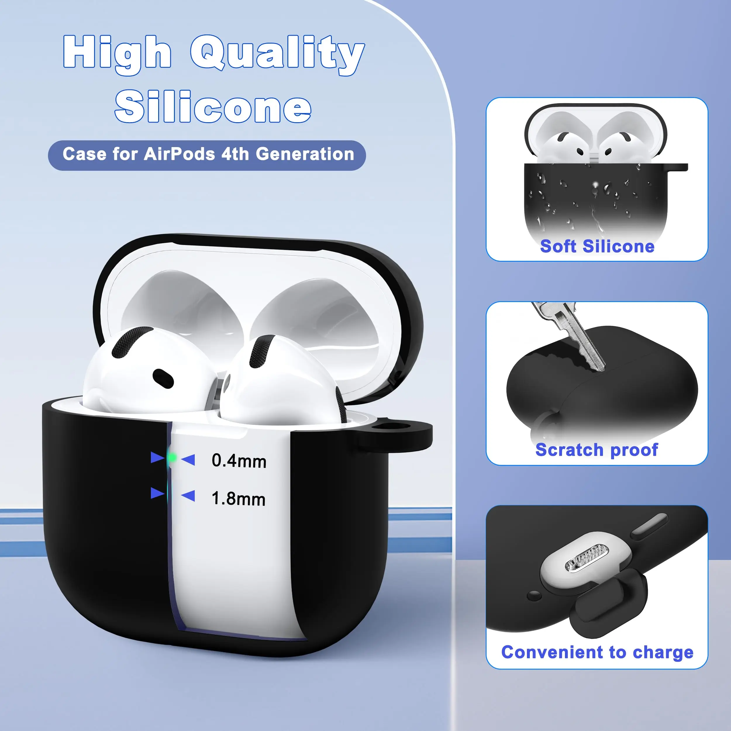 New for 2024 Samsung Galaxy Buds 3 Soft Silicone Protective Case with Cleaning Kit For Buds 3 Pro Wireless Earbuds Accessories