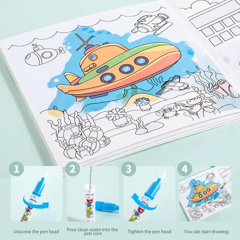 

Magical Book Watercolor Drawing Montessori Toys Reusable Coloring Book Magic Water Drawing Book Sensory Early Education Toys