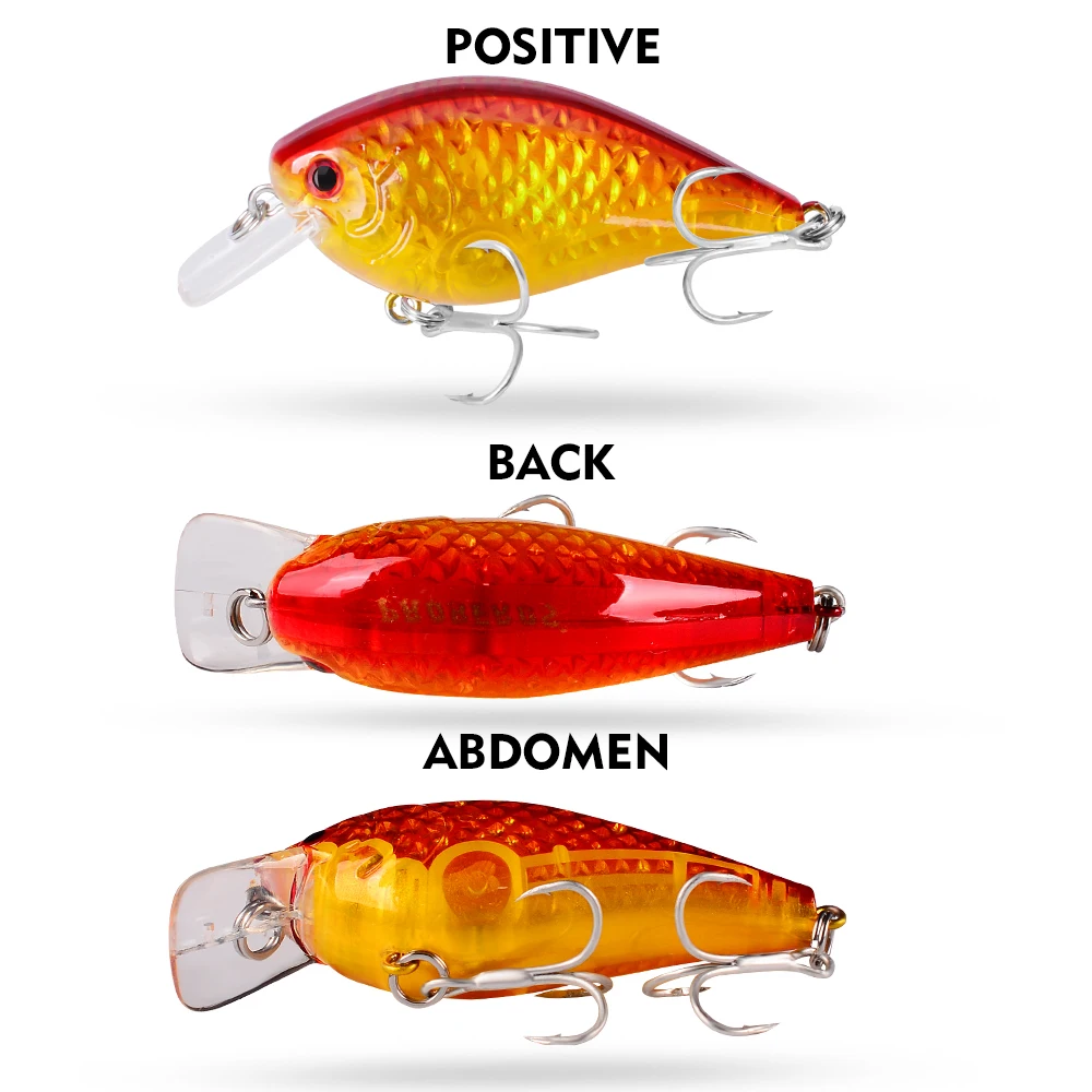 PROBEROS 1 pieza 7 cm/10,5g simulación Crankbait Wobbler señuelo de pesca, 2,7 pulgadas/0,37 oz Jerkbait duro flotante biónico, aparejos de pesca