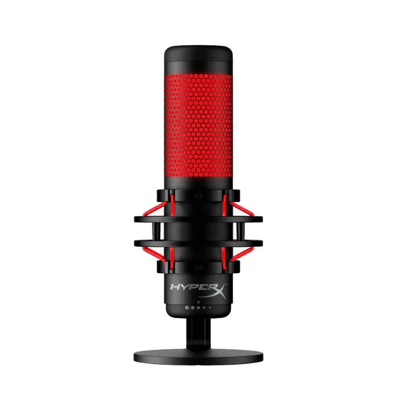 QuadCast USB Microphone  RGB Lighting Electret Condenser Gaming Microphone with Anti-Vibration Shock Mount