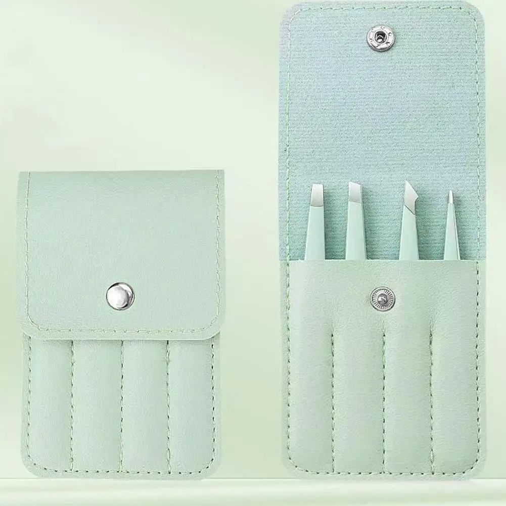 4 szt. Pęsety ze stali nierdzewnej, klipsy do brwi, pęsety do usuwania włosów i szorstkich elementów, narzędzia do makijażu rzęs do salonu kosmetycznego i użytku domowego