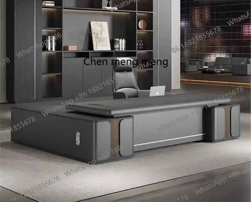 

I Boss Office Desk And Chair Combination Light Luxury High Sense Simple Modern Furniture Large Class Desk President Table