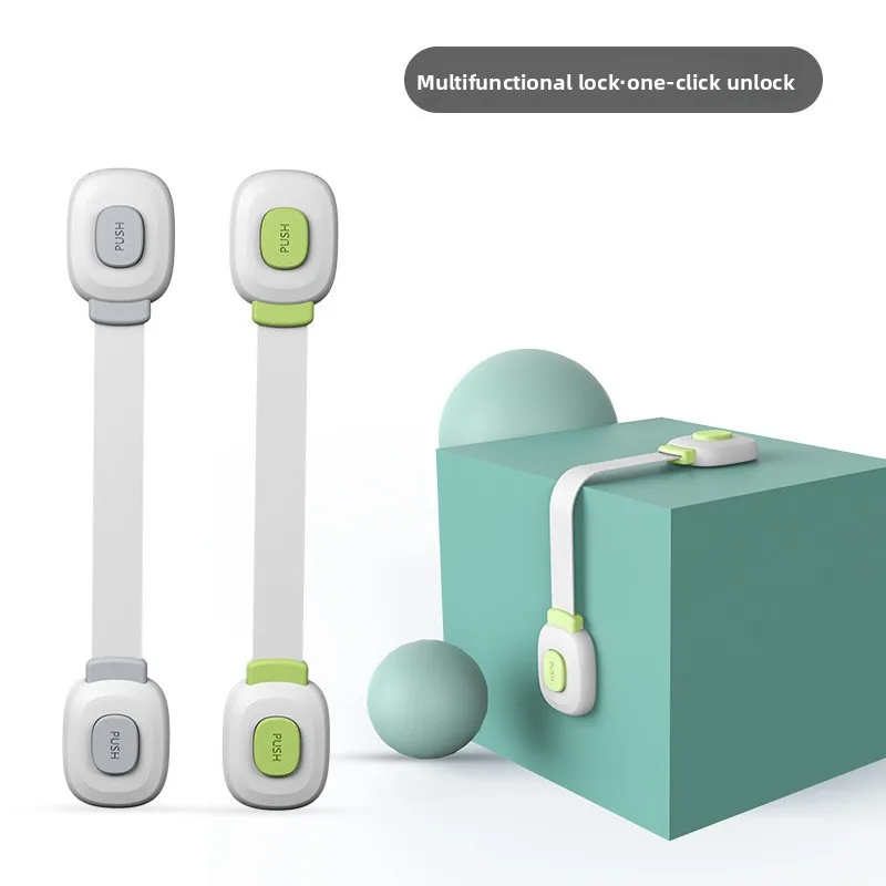 

Simple Kids Double Buckle Firm Multipurpose Cabinet Locks Baby Safety Locks Refrigerator Door Locks Child Protection Equipment