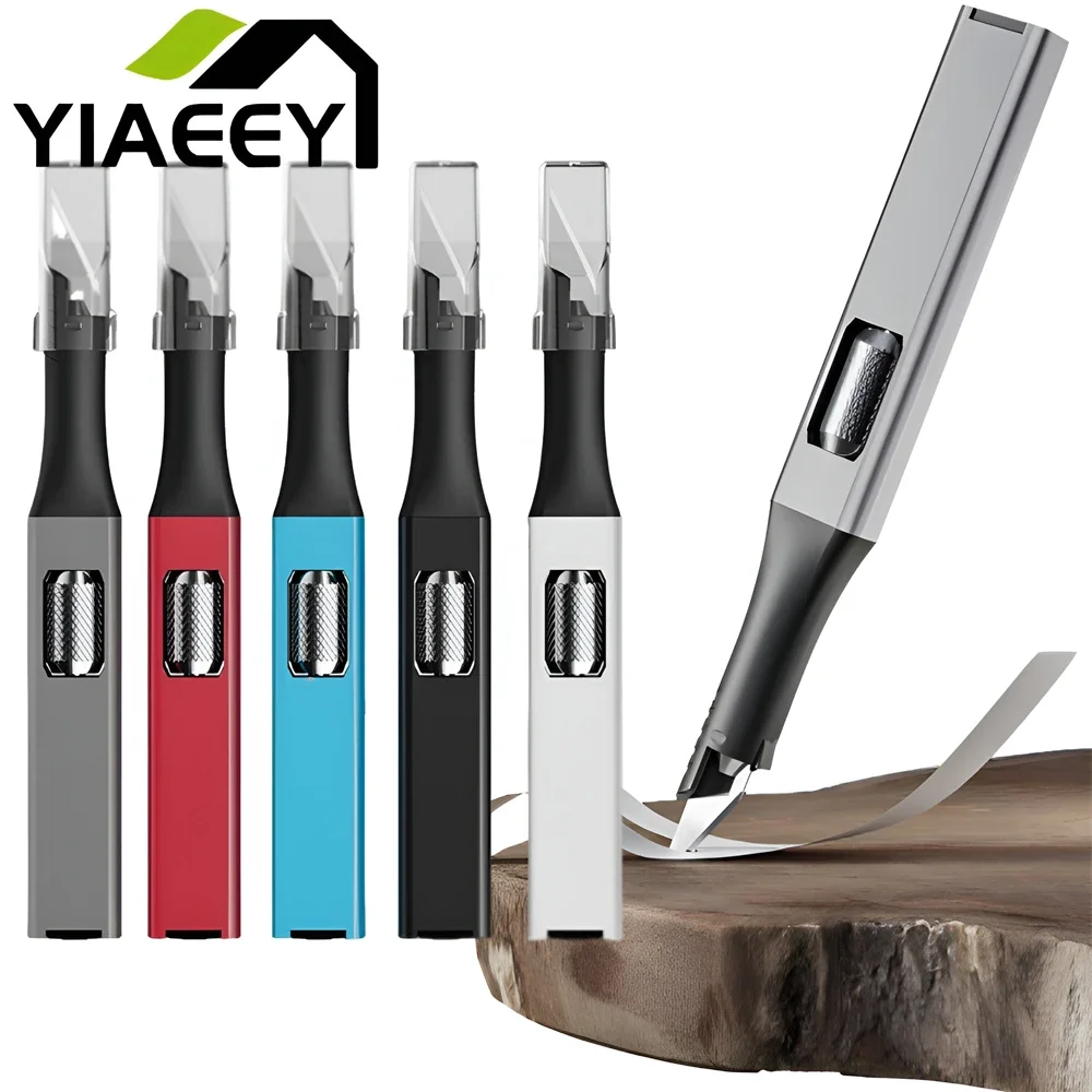 Pen-shaped DIY Aluminum Handle Carving Knife Comes with 5 Horseshoe Art Blades That Can Be Replaced By Yourself Hand Tools Knife