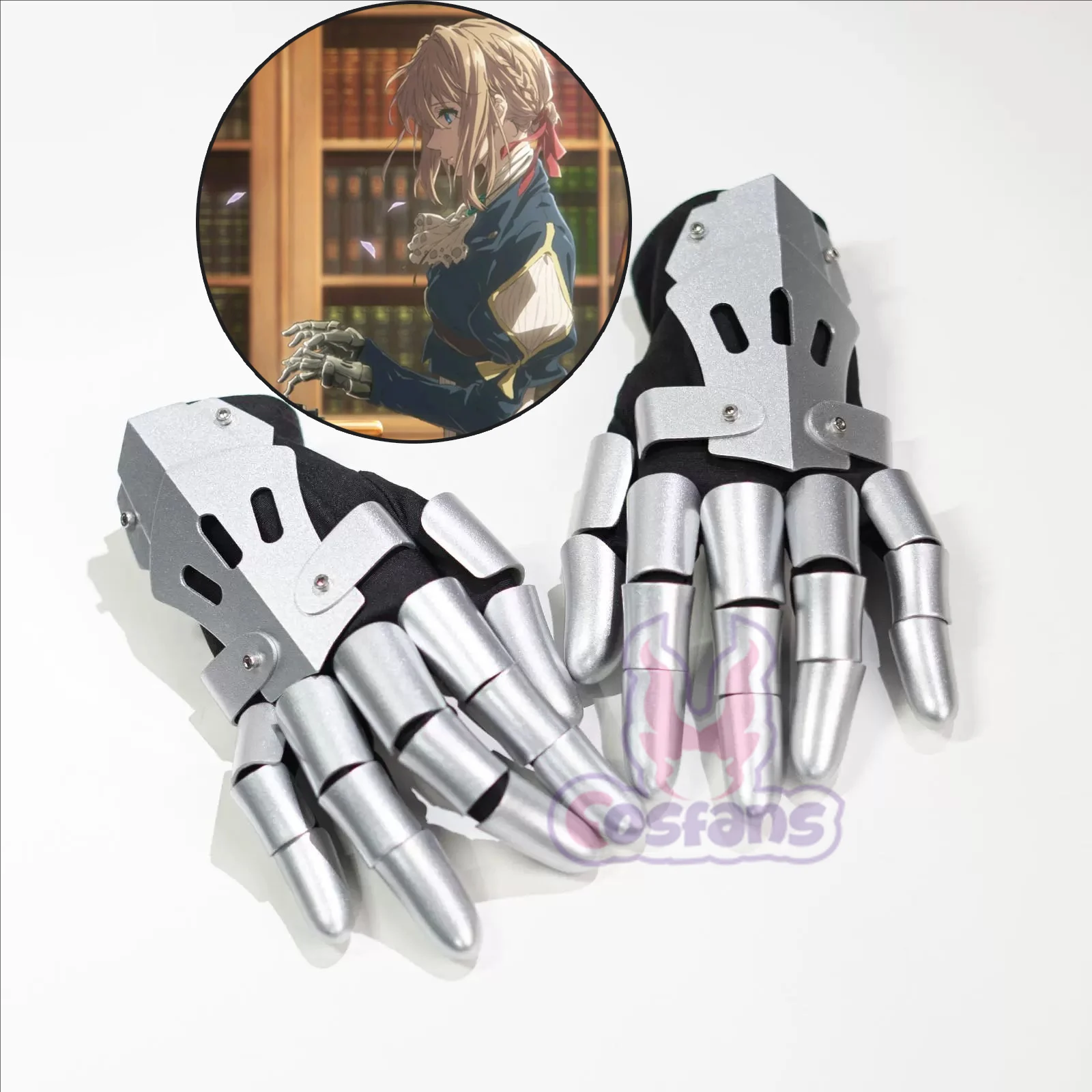 Top Quality Violet Evergarden Cosplay Hand Armor Props Gloves Mechanical Technology Hand Armor Stage Auto Memories Doll Gauntlet