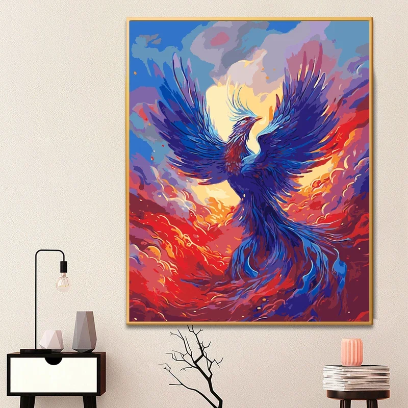 

586219 Painting by Numbers For Adult Adult phoenix Dropshipping Canvas Oil Paint by Number Home Decor