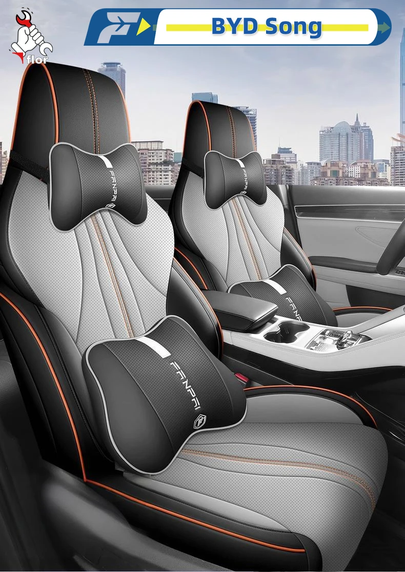Left-Drive Car Seat Cover For BYD Song Plus DM-i EV 2025 Custom Fit Seat Cover Full-Surround Seat Cushion Seat Protection Cover
