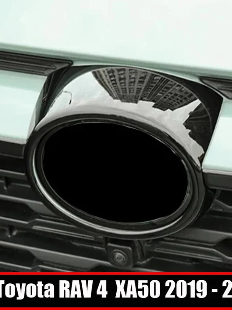 Autocollant 3d pour Toyota Rav4 Rav 4 Xa50 2019-2021 2022 2023, cadre avant de voiture noir Abs, marque de calandre, emblème de calandre, garniture de Logo