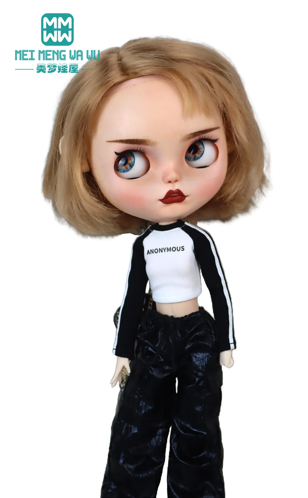 Fits Blyth OB22 OB24 Doll clothes Toy Gifts Fashion Casual T-shirt, wide-leg pants