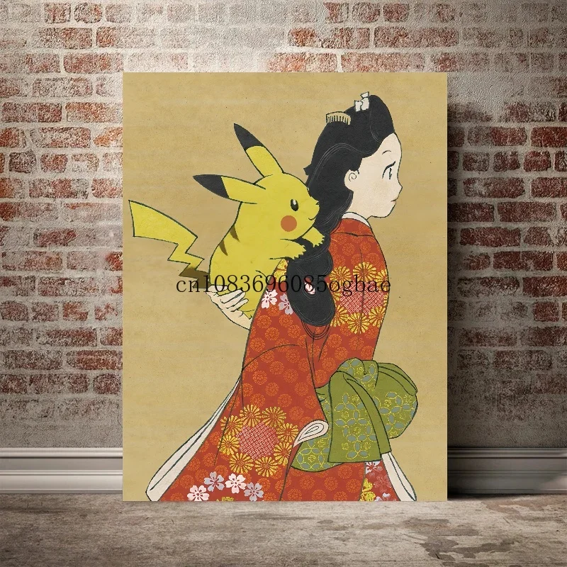 ポケモン ゴッホ美術館 ピカチュウ 水彩画 キャンバスアート