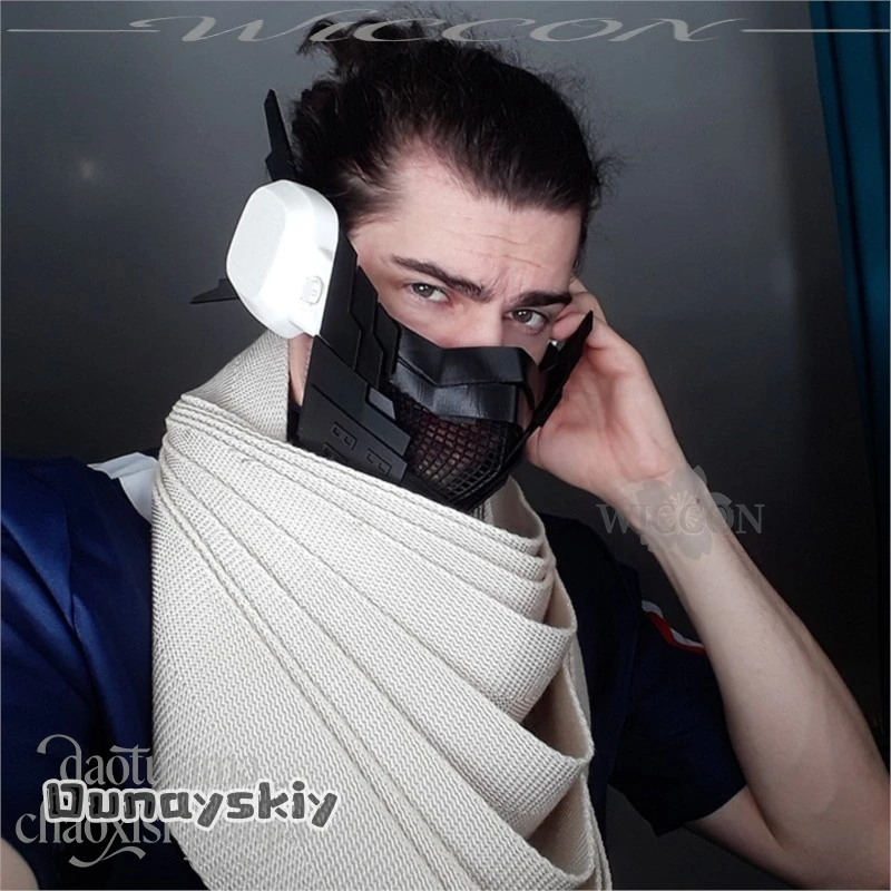 

Amanda*Hitoshishi Manga Shinsoso 3D Polylactic Acid Punk Mask Props Handsome Dress Cos Bokuu Anime Movie Academiaaa Cosplay