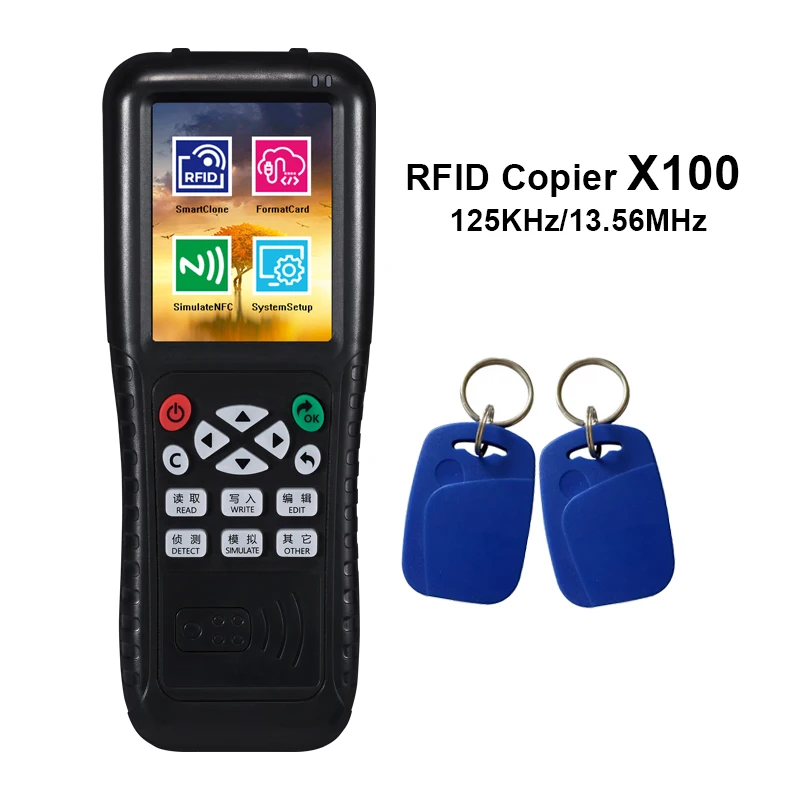 X100 RFID Copier 125KHz 13.56MHz ID IC NFC Full Decode Smart Duplicator Reader Writer USB Port Access Card Programmer Encrypted