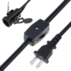 Rechange de lampe à sel E12, douille d'ampoule, interrupteur lointain, veilleuse pour village de Noël, lumière de moule de soufflage