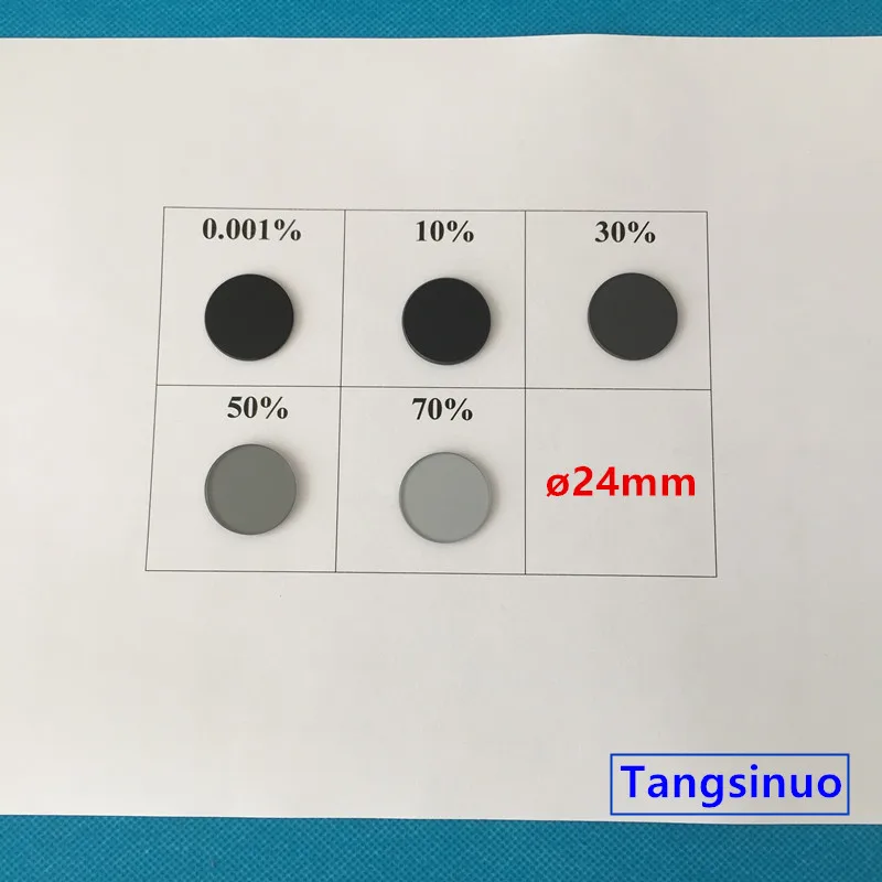 24mm ND Filter Grey Glass Multiple Transmittance 10% 30% 50% 70%