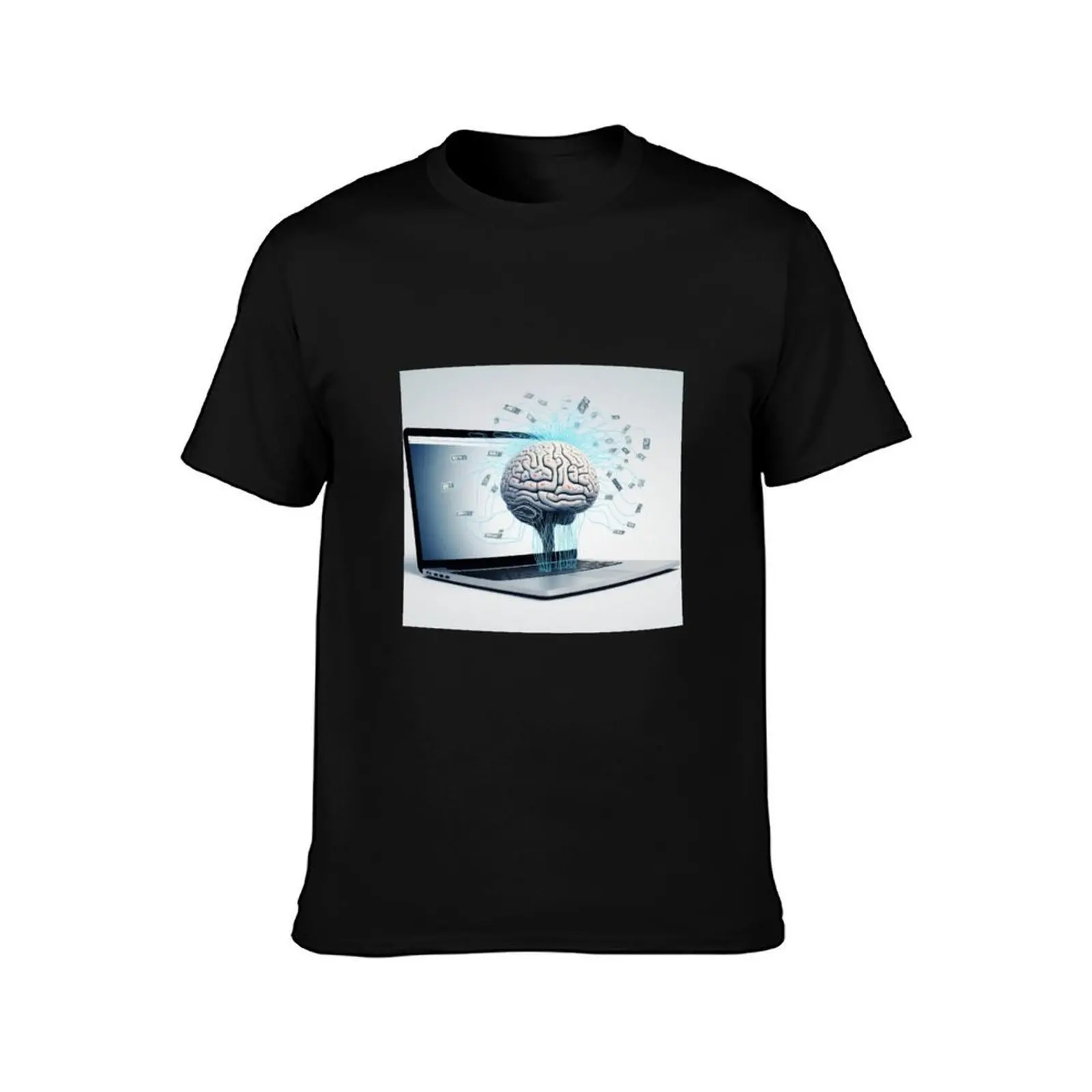 Harmony of the Future: A Vision of Joint Evolution of AI and Humanity T-Shirt Gym Exercise Short Sleeve T-Shirt