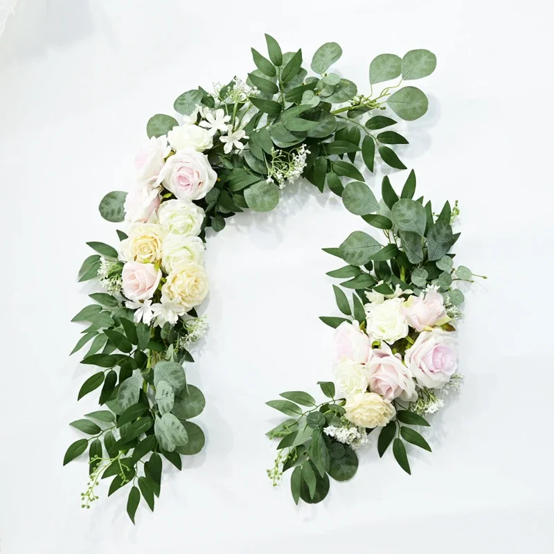 75CM Artificial Floral Arrangement Wedding Welcome Sign Water Sign Flower Activity Venue Sign Photography Props Decoration