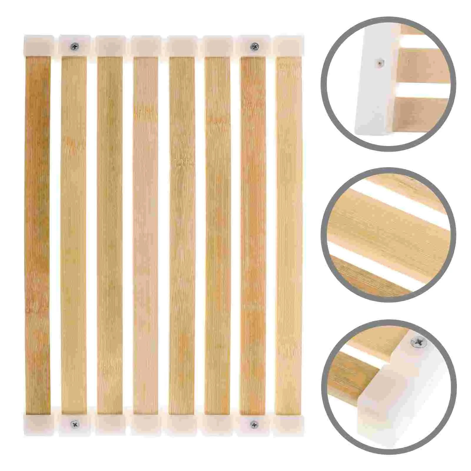 

Sauna Cushion Mat Bamboo Shower Chair Backrest Bathroom Floor Mats for Dish Drying Rack over Sink Rugs and