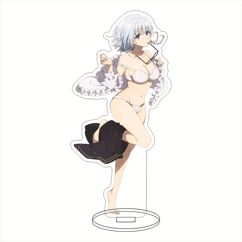 Anime Charm The Eminence in Shadow Clear Acrylic Stand Manga Figure Cute Girls Bikini Version Desktop Accessories Merch Gift