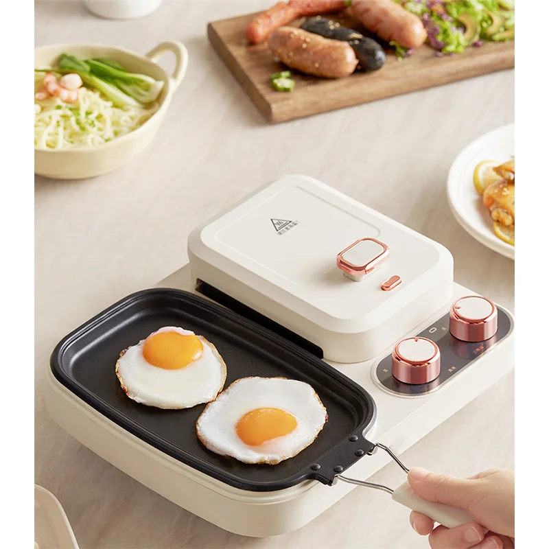 Macchina per panini con uova fritte per toast Smart Home con pentola Macchina per la colazione 3 in 1 Macchina per la colazione automatica