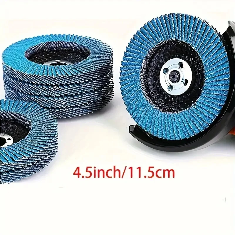 1pc Flap Discs 40/60/80/120 Grit Flap Sanding Disc Type 4.5inch Zirconia Grinding Wheel For Stainless Steel, Sheet Metal