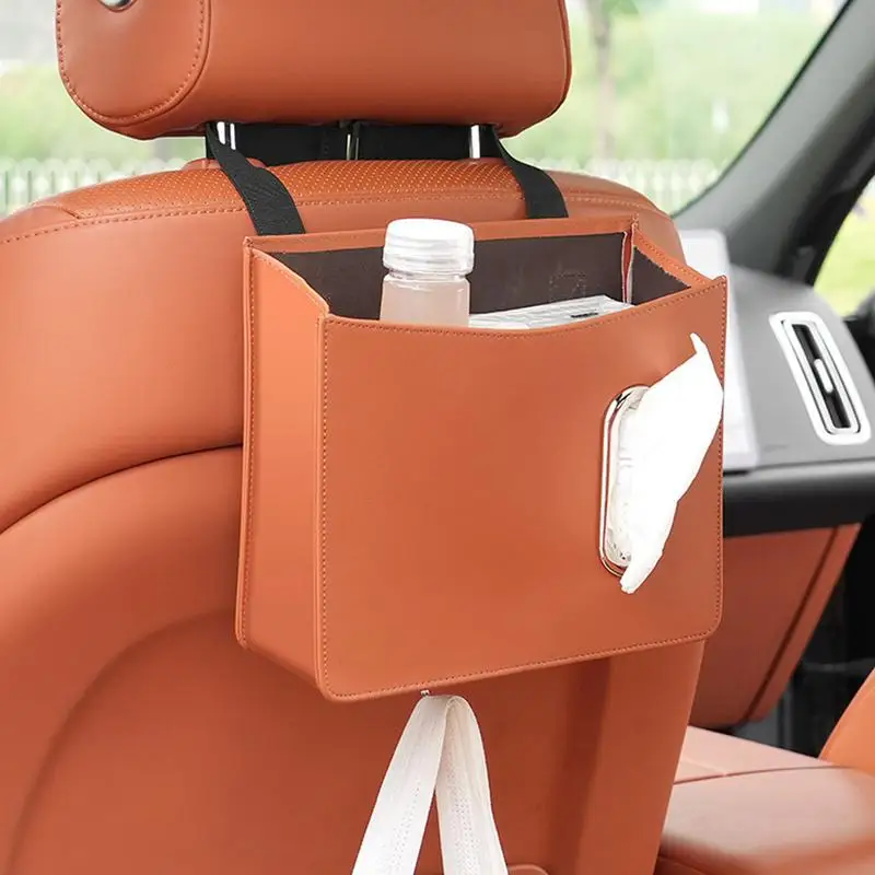 Behind Seat Car Organizer Seat Console Organizer PU Leather Multifunctional Back Of Seat Car Organizer For SUV Pickup Truck