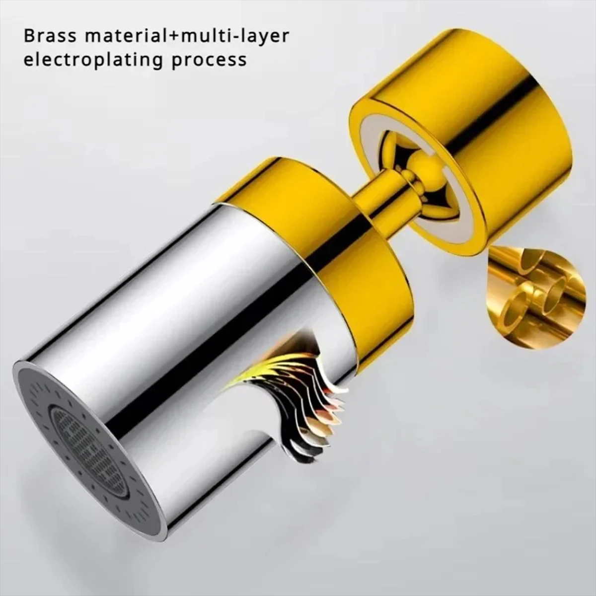 

Латунный удлинитель для смесителя, 2 режима потока воды, вращающийся